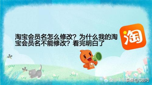 淘宝账号名称可以更改吗(淘宝会员名怎么修改)插图