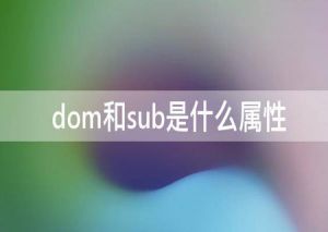 dom和sub是什么属性(dom和sup是什么意思)插图