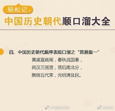 中国历史二十四朝代顺口溜大全(中国历史朝代顺序顺口溜速记)插图5