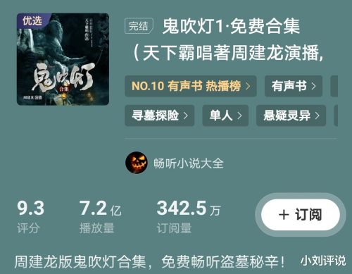 收听量超过10亿的有声小说(收听率最高的有声小说)插图3