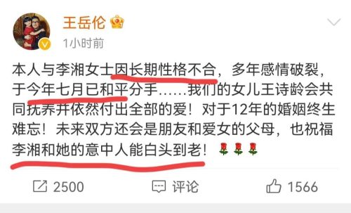 李湘与王岳伦官宣离婚(王岳伦官宣离婚)插图1