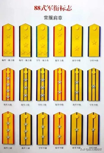 军衔等级肩章排列图片(军衔等级胸牌排列图片)插图1