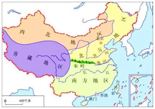 秦岭淮河一线是什么的分界线(秦岭淮河分界线地图)插图