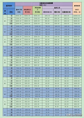 2022年岗位工资和薪级工资表(2021年薪级工资标准一览表)插图2