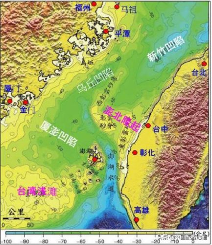 台湾海峡在地图上的位置(台湾海峡的位置图)插图1