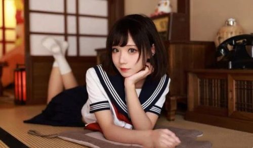 jk小姐姐黑色丝绒裙换装(jk裙子穿法过程视频)插图