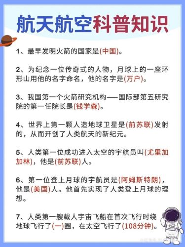 小学生航天科普知识摘抄(小学生航天科普知识)插图