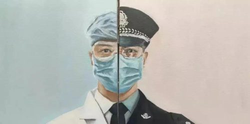 抗疫情绘画作品33幅(抗疫情绘画水粉作品)插图5