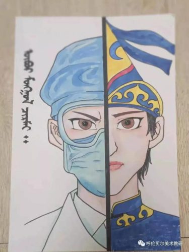 抗疫情绘画作品33幅(抗疫情绘画水粉作品)插图4