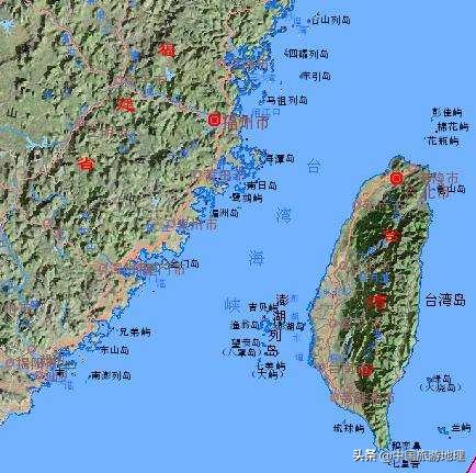 台湾海峡在地图上的位置(台湾海峡的位置图)插图