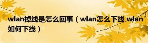 wlan自动掉线是怎么回事(荣耀手机连接wlan总是掉线)插图