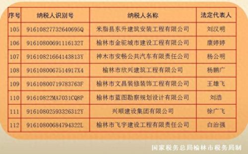 榆林企业税收排名前十(咸宁企业纳税排行)插图11