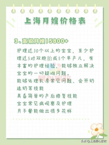 松江月嫂排名前十(5万上海月嫂)插图1
