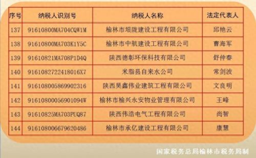 榆林企业税收排名前十(咸宁企业纳税排行)插图15