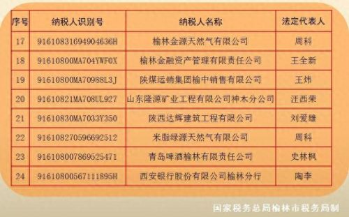 榆林企业税收排名前十(咸宁企业纳税排行)插图2