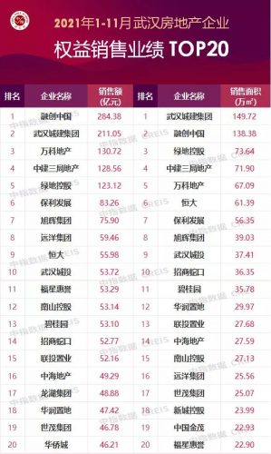 2020武汉地产排名前十(武汉房地产开发商排名)插图2
