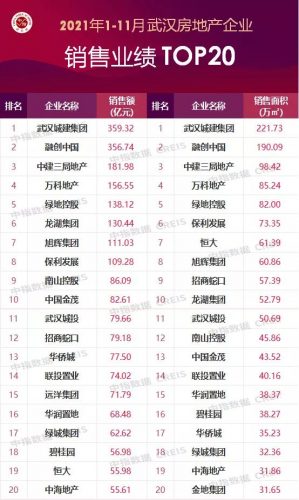 2020武汉地产排名前十(武汉房地产开发商排名)插图1