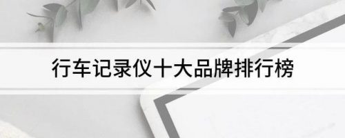 小车记录仪品牌排行榜(记录仪排行榜前十名)插图