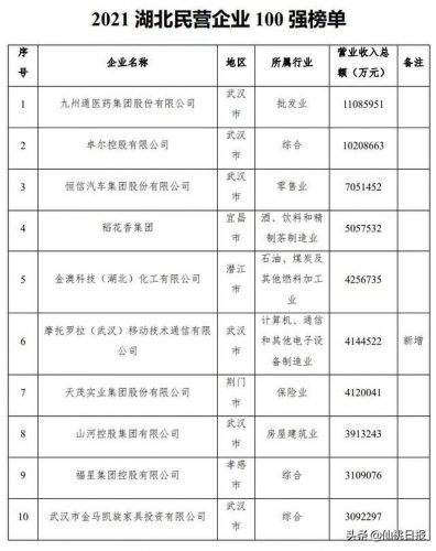 仙桃知名企业排行榜(仙桃最大的10大企业)插图3