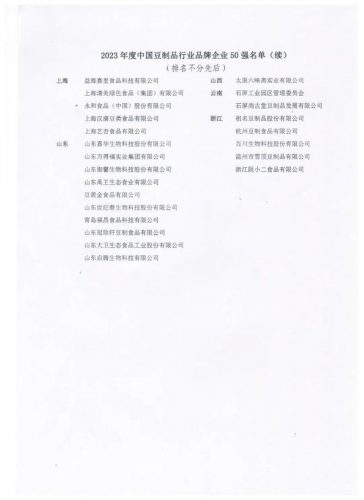 品牌豆制品排名前十(豆制品厂家排行)插图3