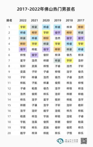 新生儿名字排行榜(免费的取名软件)插图1