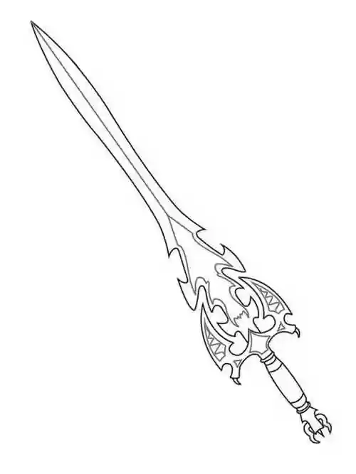 冷武器手绘图插图