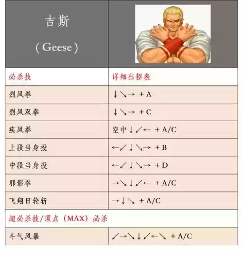 拳皇所有技能介绍插图1