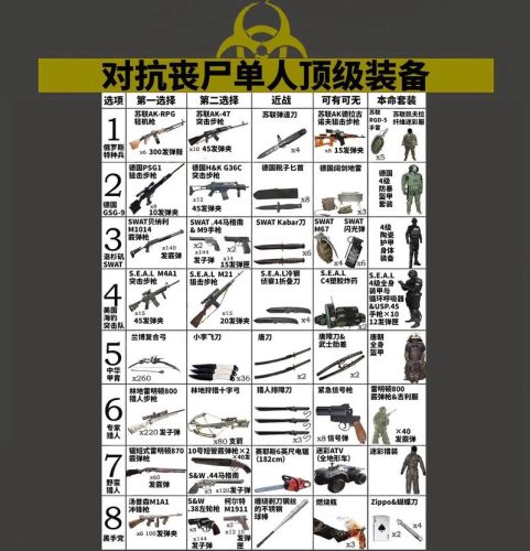 选一套装备去打丧尸插图