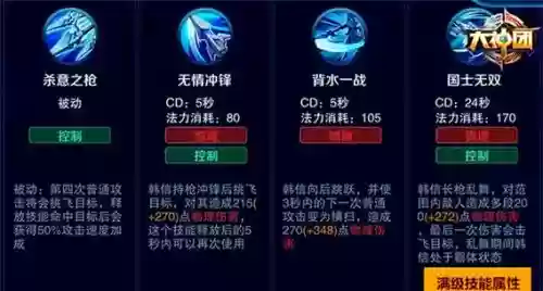 韩信一二技能位置调换插图