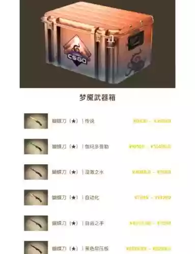 反恐精英上次拍卖行武器价格表插图1