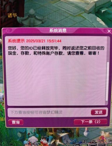 梦幻西游账号解封充点插图