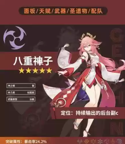 元神6命八重神子阵容搭配插图1 元神6命八重神子阵容搭配插图1