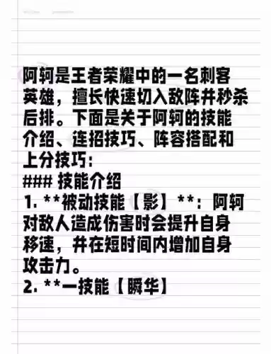 上单阿轲带技能_1插图1