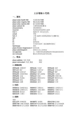 上古卷轴技能修改代码大全插图1