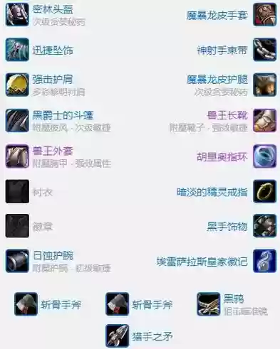 魔兽7.3兽王猎人装备属性插图 魔兽7.3兽王猎人装备属性插图